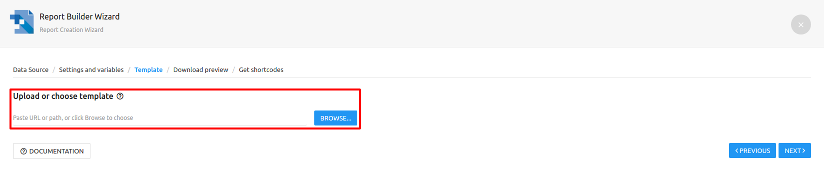 Report Builder Wizard Step Three