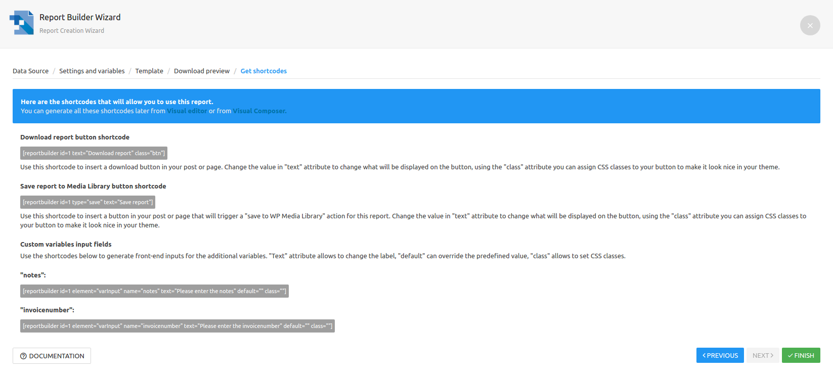 Report Builder Wizard Step Five