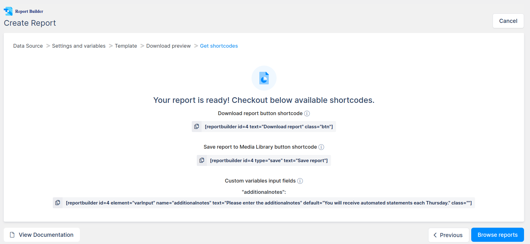 Clients shortcodes